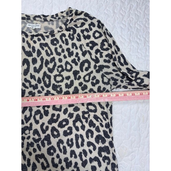 Grayson Threads Leopard Animal Print Soft Knit Long Sleeve Blouse size xl - Picture 4 of 5